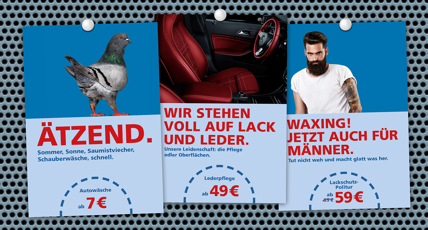 Werbung CleanCar Die Werbtätigen Plakat