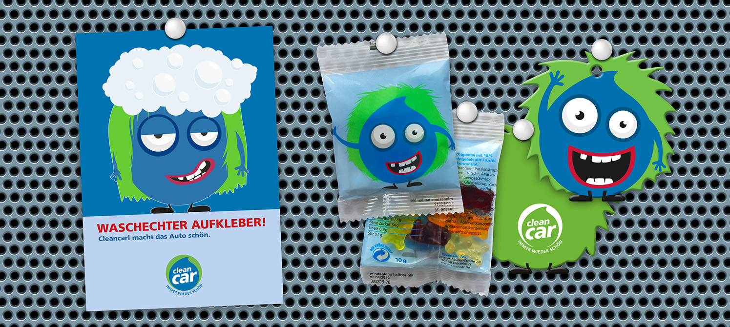 Werbung CleanCar Die Werbtätigen Give-Aways