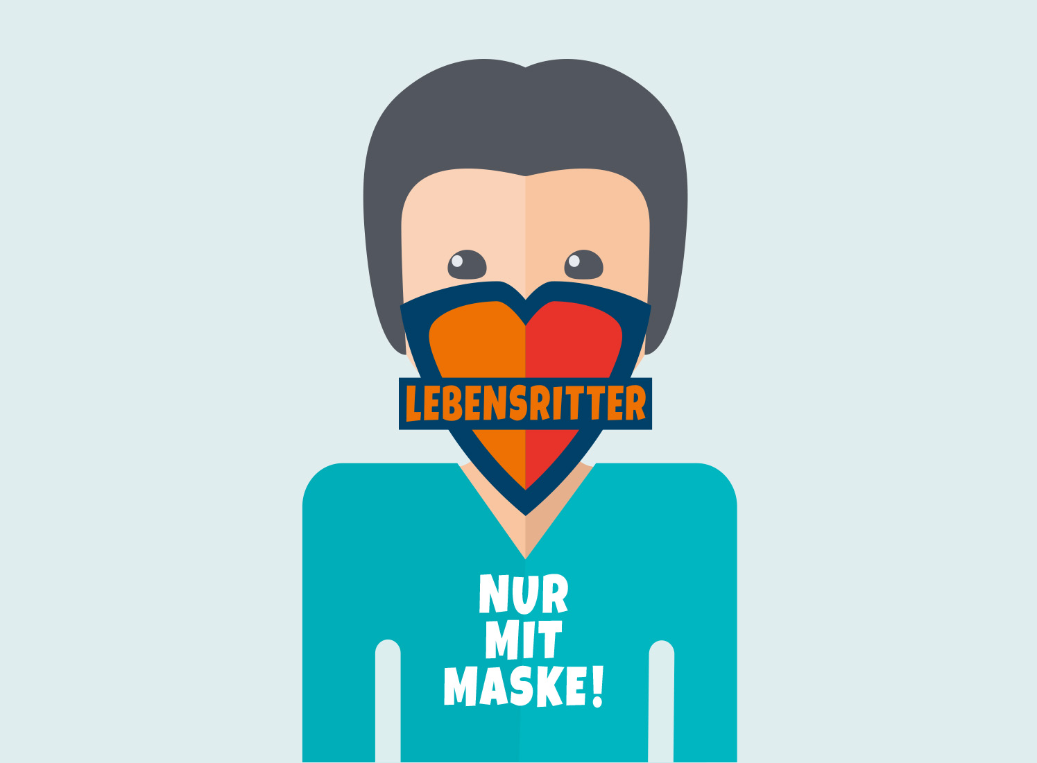Werbung Lebensritter Netzwerk Organspende NRW Die Werbtätigen Aktion Nur mit Maske